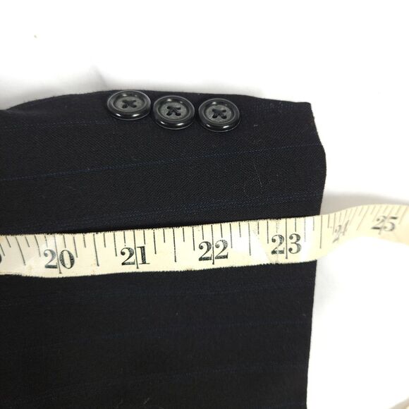 Tom James Executive Mens 42L Black 2-Button Single Vent Sports Coat Blazer - Picture 9 of 10